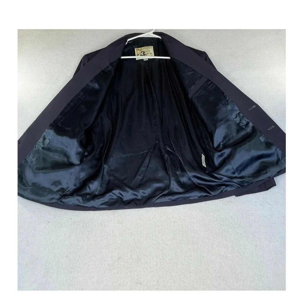 Georges Garat Blazer Mens L Navy Blue French Designer Two Button Suit Jacket